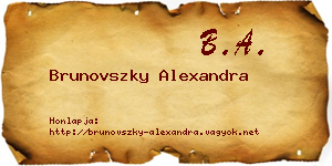 Brunovszky Alexandra névjegykártya